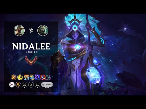Nidalee Jungle vs Rengar - KR Grandmaster Patch 12.17