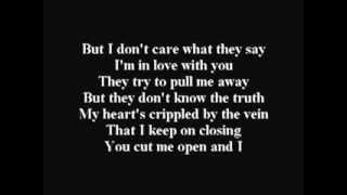 bleeding love - sabrina with lyrics