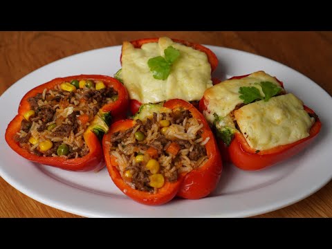 Pimientos Rellenos de Carne | Receta Rápida y Saludable