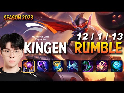 HLE Kingen RUMBLE vs KENNEN Top - KR Ranked