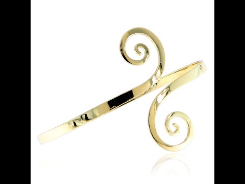 Bratara Aur Galben 14k pentru Brat Handmade Spirale - Eleganta si Energie