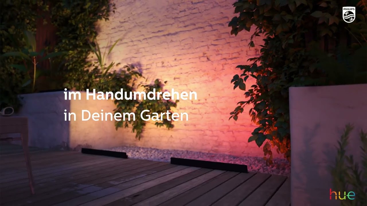 Philips Hue White & Color Ambiance Econic Outdoor Wandl. Hängend Schwarz