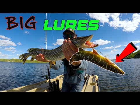 SMASHING Pike Using GIANT Lures!
