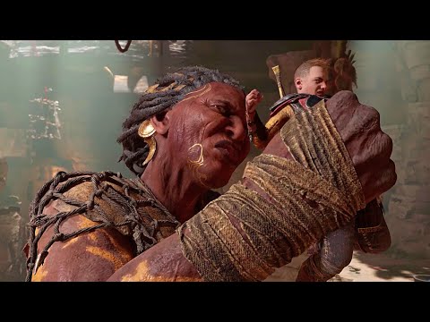 God of War Ragnarok - Atreus Vs Gryla Boss Fight (Cutscene)
