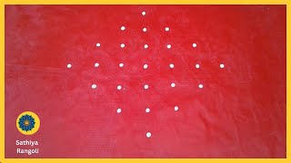 7x1 seq 561|sikku kolam|kolam rangoli|muggulu|rangoli|@sathiya rangoli