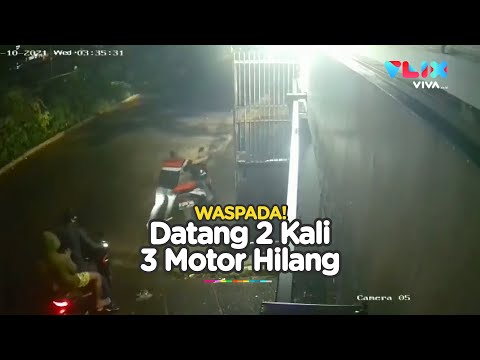 Waspada! Kawanan Pencuri Ini Angkut 3 Motor dalam Semalam!