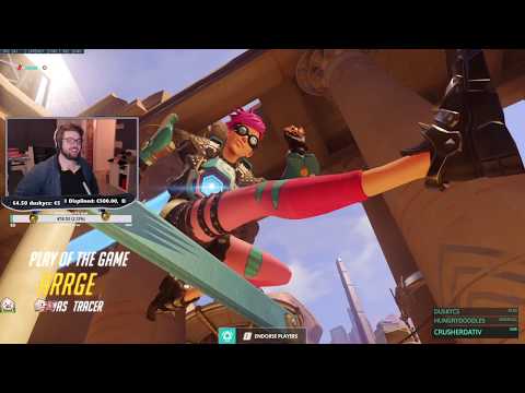 ARRGE HANZO AND TRACER GAMEPLAY! [ OVERWATCH SEASON 19 TOP 500 ]