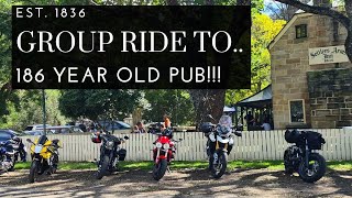 10 Bikers RIDE to The Settlers Arms Inn - St Albans NSW
