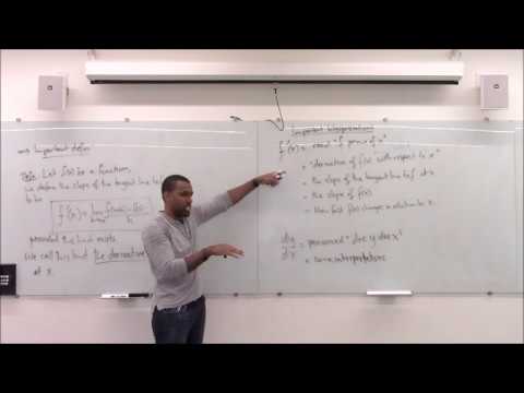 Math 1203-R03 Lecture 8 - The Derivative and finding tangent lines