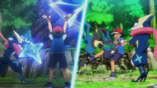 Greninja Returns and Meets Ash & Mega Lucario-Greninja vs Lucario-Pokemon Journeys Episode 108 「AMV」