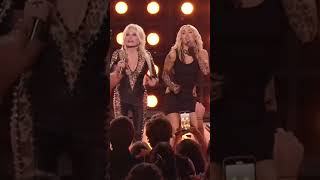 Miley Cyrus and Dolly performing I love rock and roll 2023