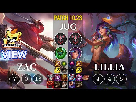 SG-S View Zac vs Lillia Jungle - KR Patch 10.23
