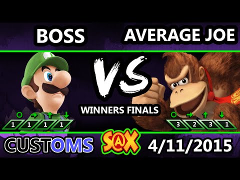 S@X Customs - Average Joe (DK) Vs. MVG | Boss (Luigi) Winners Finals - Smash Wii U - Smash 4