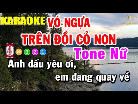 Vó Ngựa Trên Đồi Cỏ Non Karaoke Tone Nữ Nhạc Sống | Trọng Hiếu