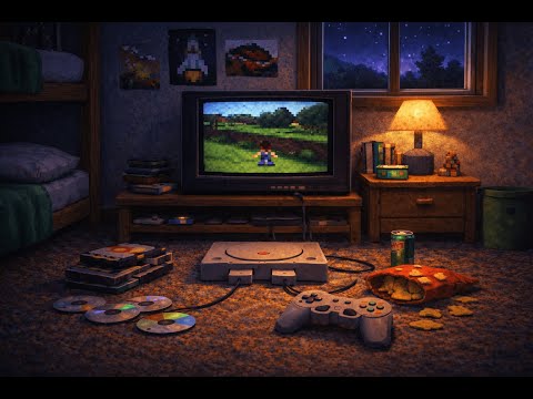 Late Night PS1-Style Ambient Gaming Music | Retro Console Atmosphere (1 Hour)