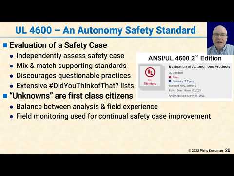 L128 20 UL 4600    An Autonomy Safety Standard