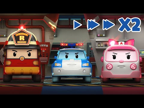 폴리와 함께 주제가를 빠르게 불러봐요│2배속│더 빠르게!│용감한 구조대│폴리 오프닝 송│로보카폴리 - 인기 동요