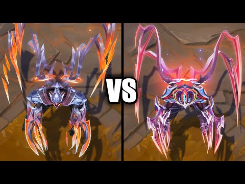 Quantum Galaxy Slayer Zed vs Mythic Galaxy Slayer Zed Chroma Skins Comparison (League of Legends)