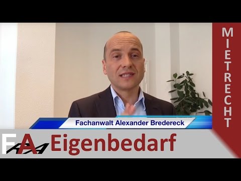 Eigenbedarfskündigung: Abfindung für Mieter in aussichtslosen Fällen? Fachanwalt Bredereck