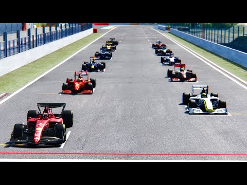 Ferrari F1 2022 vs All F1 Cars 2009 at Baku GP