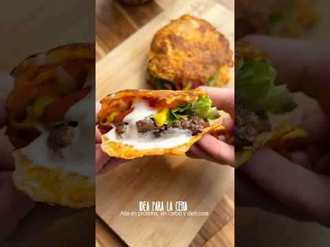 Dinner idea 👌🏻 high in protein, low in carbs, and delicious #recipe #healthy #hamburger
