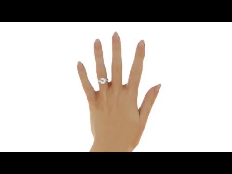 2.70 tcw Round Cut Halo Bridal Set Engagement Ring Bridal Solid 14k Rose Gold on a finger