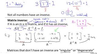 Lecture 3.6 Inverse and Transpose | Linear Algebra Review