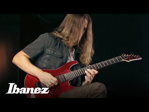 Kiko Loureiro and his new signature Ibanez guitar, the KIKO100TRR