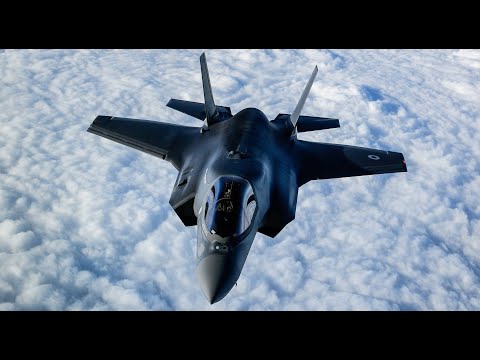 The RAF tests futuristic F-35B Lighting Jets from aircraft carrier in the UK