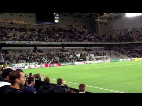 Hammarby mot GAIS 2013-09-19. Bajen klacken gör entré efter 30 min.