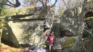 Video thumbnail of Nitrous Oxide Low, V7. Grandmother Mountain