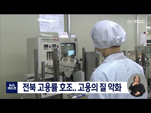 전라북도 고용률 호조,,,고용의 질은 악화