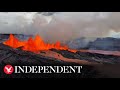 Raging Mauna Loa eruption captured in stunning aerial footage