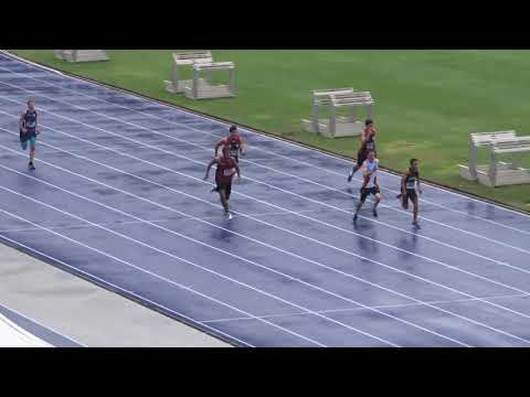 Ht1. 100m U/16yrs Boys, Queensland Junior Athletics Championships, QSAC 24/02/2018