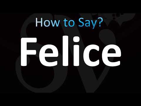 How to Pronounce ''Felice'' (CORRECTLY!)