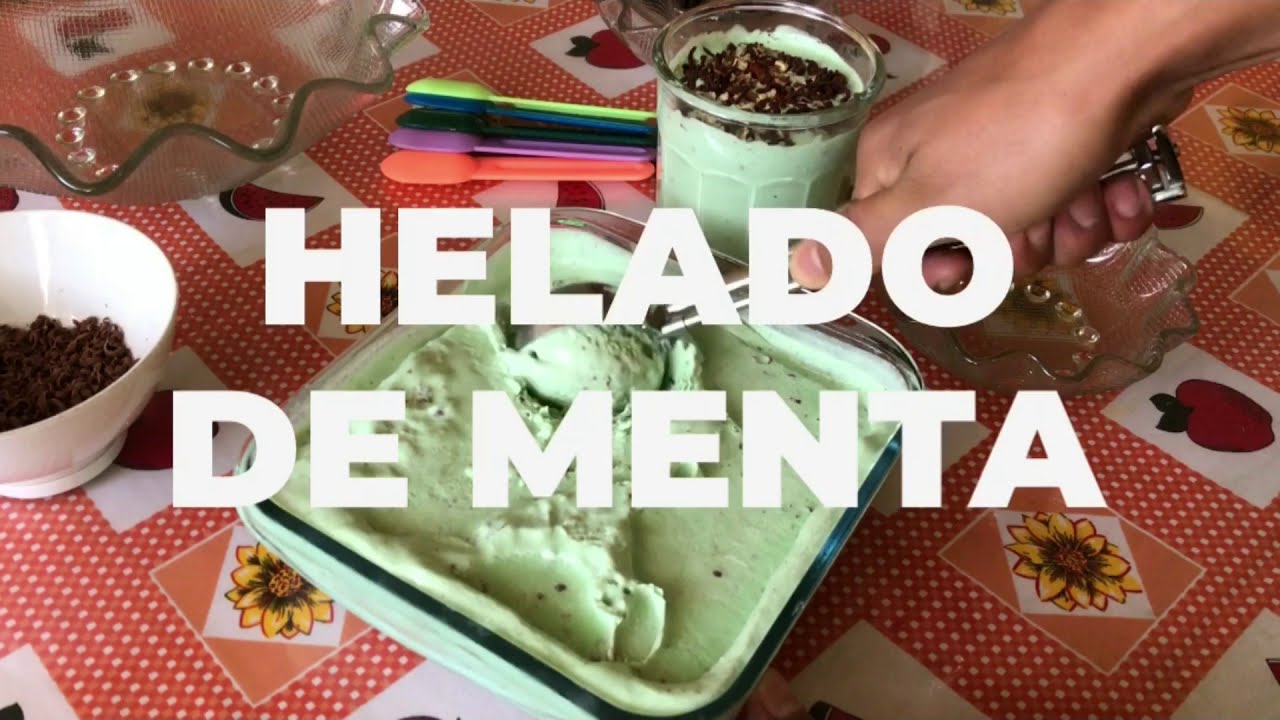 Helado de menta natural