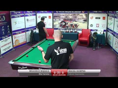 Mistrzostwa Polski Amatorów w Bilard - Łódź 2015 Wąsacz - Ociepka
