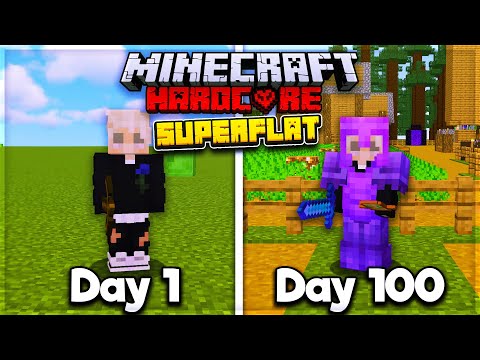 I Survived 100 Days in Hardcore Minecraft on a Superflat World... And Here's What Happened
