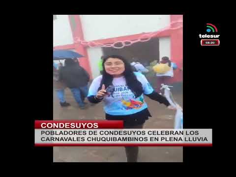 POBLADORES DE CONDESUYOS CELEBRAN LOS CARNAVALES CHUQUIBAMBINOS WIFALA 2026 EN PLENA LLUVIA