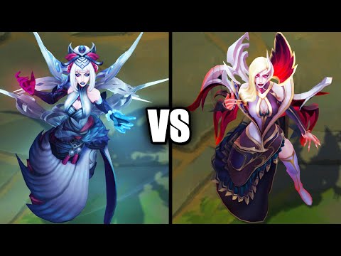 Snow Moon Morgana vs Coven Morgana Skins Comparison (League of Legends)