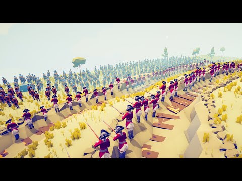 200x SPANISH ARMY ATTACK BRITISH ARMY TRENCH - Totally Accurate Battle Simulator TABS