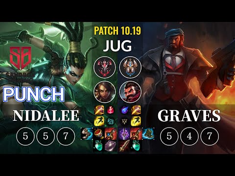 SB Punch Nidalee vs Graves Jungle - KR Patch 10.19