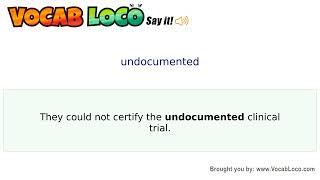 Undocumented – English Pronunciation, Definition, Synonyms, Antonyms, Example Sentence