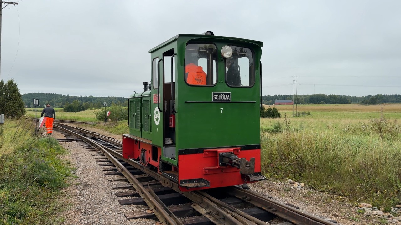 Мотовоз Schöma на ст. Минкиё / Schöma at Minkiö station