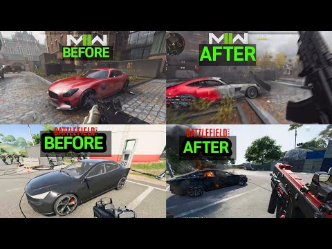 Car Physics Modern warfare II Beta Vs Battlefield 2042