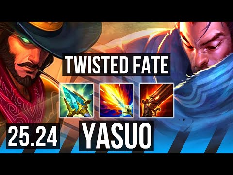 TWISTED FATE vs YASUO (MID) | 32K damage | KR Challenger | 25.24