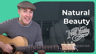 How to play Natural Beauty by Neil Young - Guitar Lesson Tutorial (ST-912) Acoustic Finger Picking