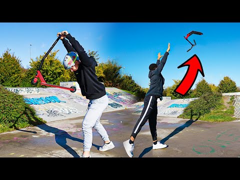 Whoever breaks the scooter first wins!