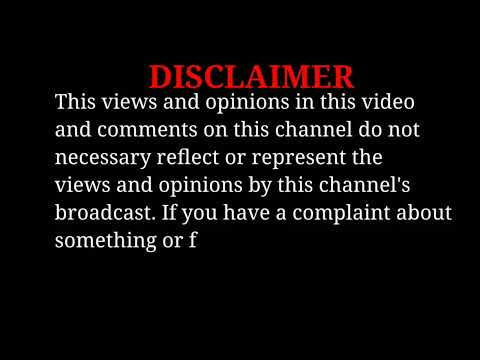 Disclaimer for YouTube video