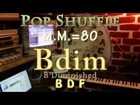 Bdim Diminished - One Chord JamTrack - Pop Shuffle M.M. = 80